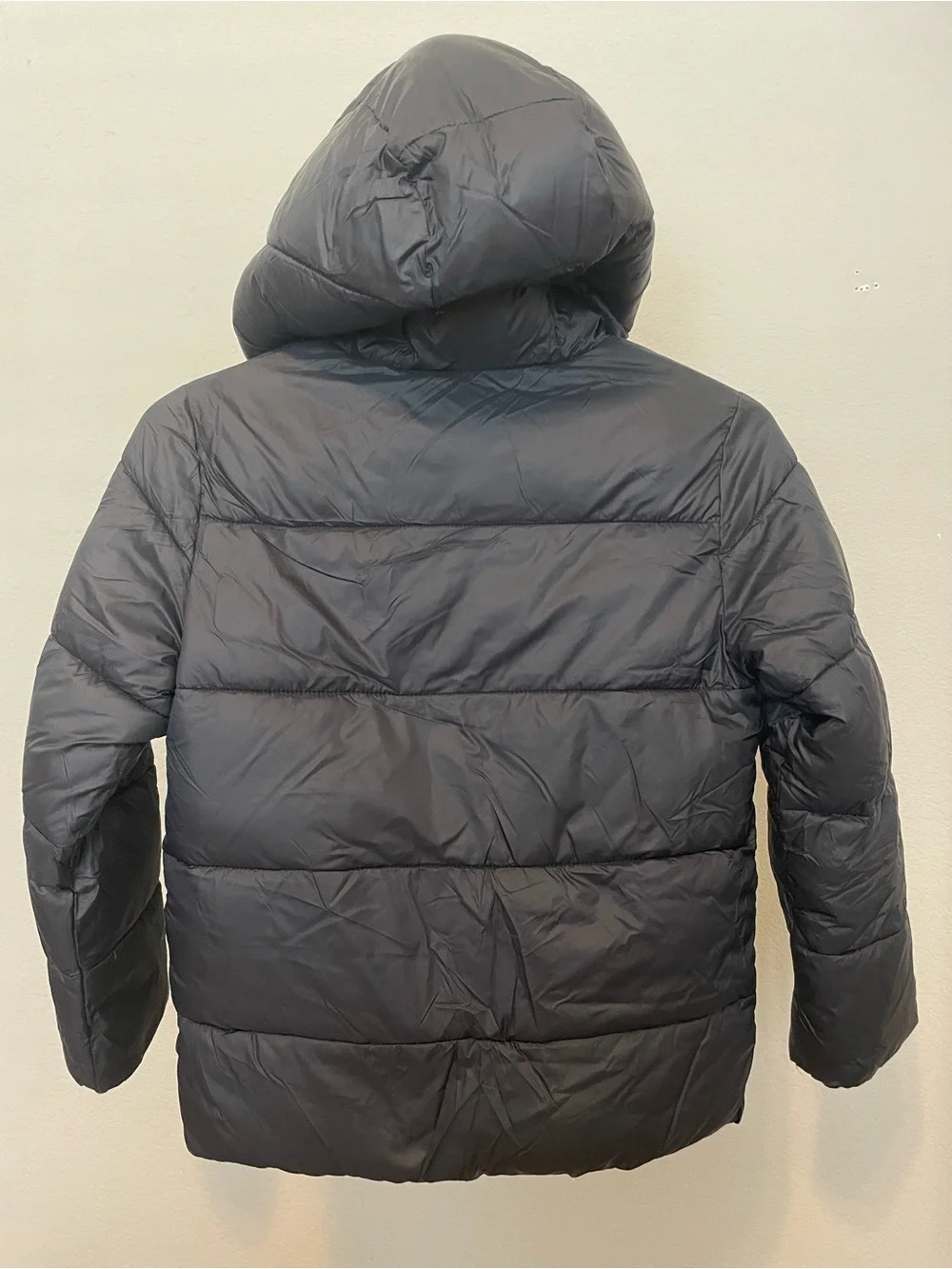 abercrombie kids Black Puffer Coat with Hood
